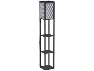 Lampadaire avec étagère pour salon, douille e27, ampoule non incluse.