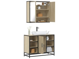 Ensemble de meubles de salle de bain 2 pcs chêne sonoma cf63601
