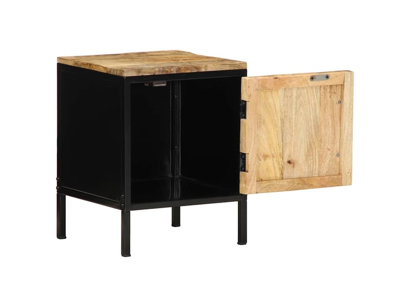  Table de chevet - cabinet de chevet - table de nuit 2 pc marron et noir 30 x 30 x 40 cm  - Conforama D