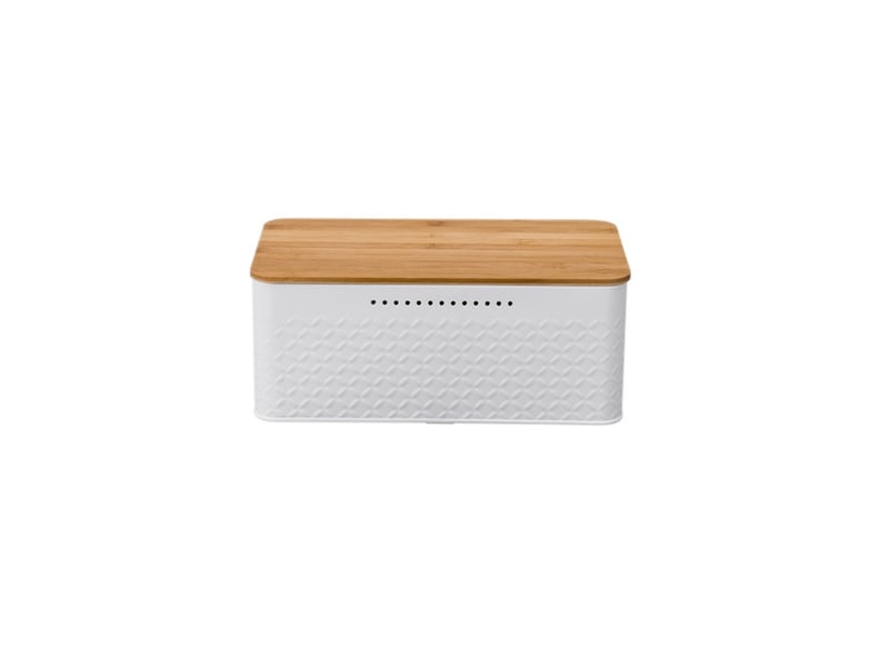 Boîte à pain avec couvercle en bambou – 33,2x19x13 cm - Conforama A