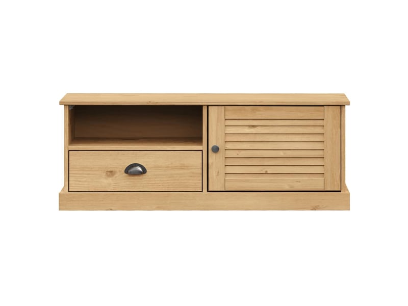  Meuble tv, meuble pour télévision vigo 106x40x40 cm bois massif de pin  - Conforama E