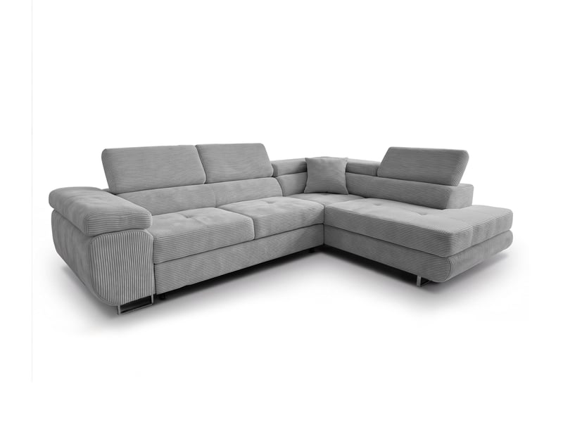  Canapé convertible konak 276 cm avec coffre et têtières – gris clair Konak - Conforama A