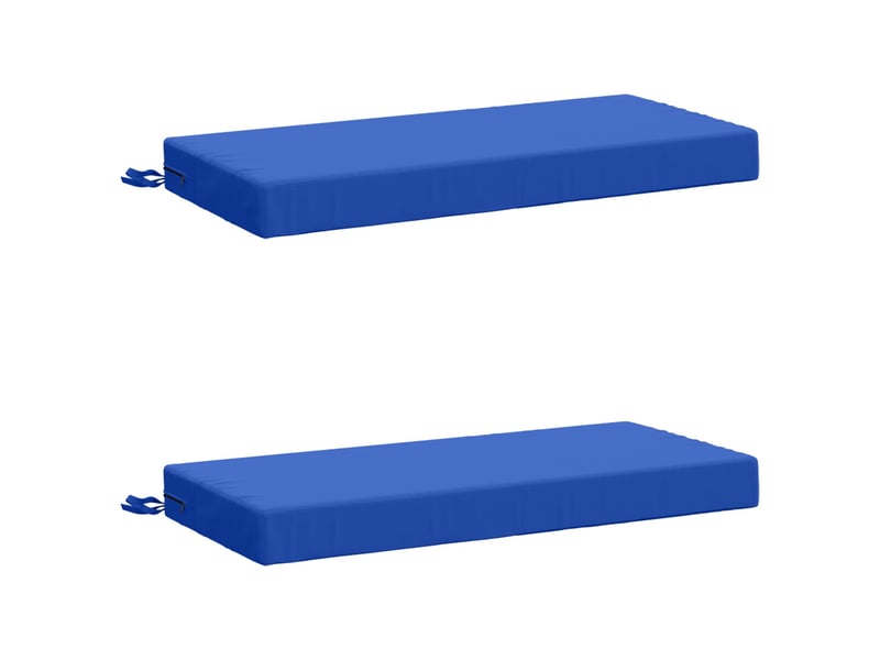 Lot de 2 coussins de banc, coussins d'assise soest 100 % polyester bleu royal cf57149 - Conforama A