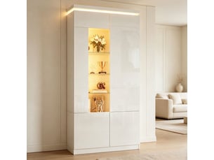 Vitrine coloris blanc <strong></strong> <strong></strong> - 80 cmx180 cm