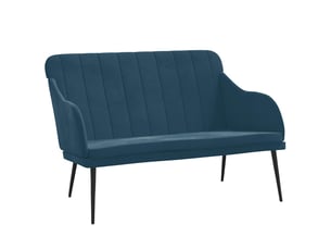 Banc, canapé 2 places bleu 110x76x80 cm velours shl58344