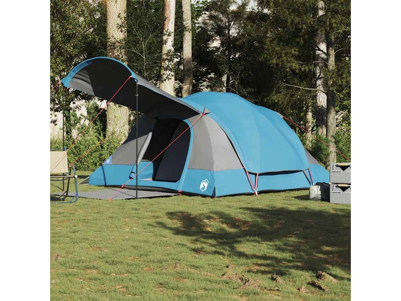 Tente de camping, tente familiale tunnel 8 personnes bleu imperméable shl65823  - Conforama D