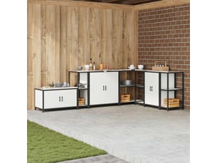 Étagère de cuisine, étagère de rangement hattem blanc 30x50x92cm acier