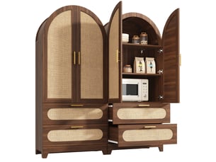 Buffet 4 porte(s) 4 tiroir(s) WISHDOR - 160 cm coloris marron