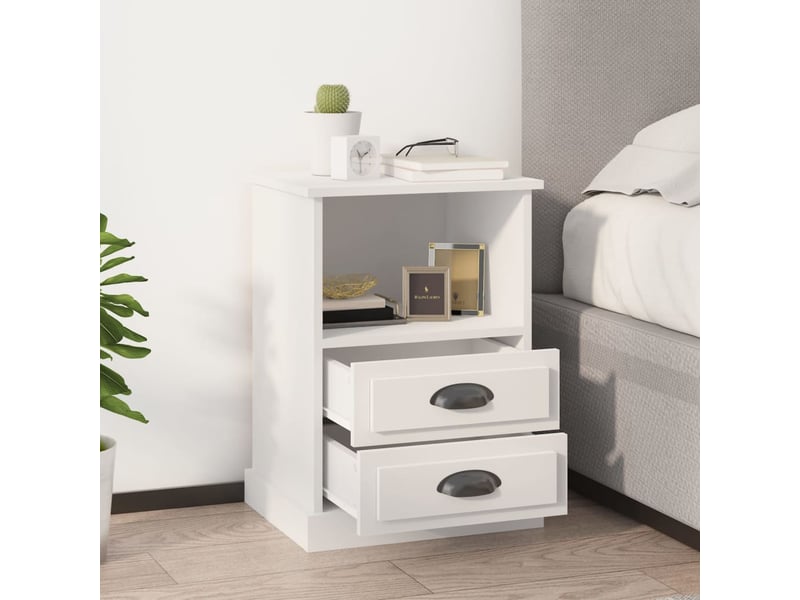  Table de chevet - cabinet de chevet - table de nuit blanc 43x36x60 cm  - Conforama B