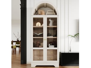 Buffet 2 porte(s)  2 tiroir(s) <strong>WISHDOR</strong> <strong></strong> - 76.2 cm coloris blanc 