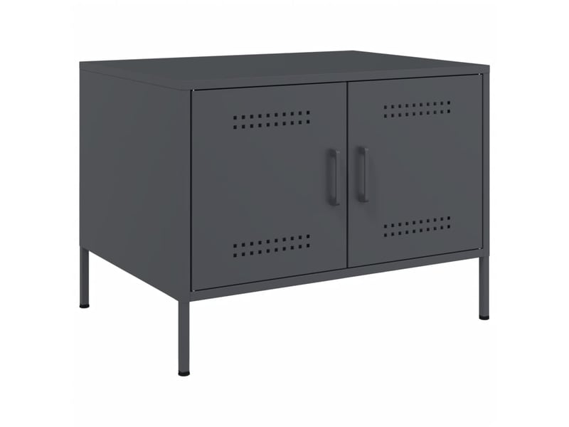  Table basse | table d'appoint salon anthracite 68x50x50,5 cm acier  - Conforama A
