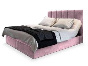 Lit avec rangement 180x200 cm <strong>MASSENO</strong>  <strong></strong> coloris rose