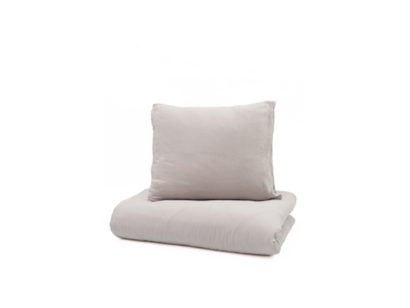  Yappymuslin - parure de lit 150x200 cm et 50x60 cm - argenté 4754010388479 - Conforama A