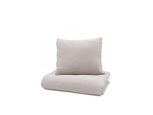 Yappymuslin - parure de lit 150x200 cm et 50x60 cm - argenté