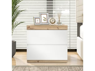 Commode 2 tiroir(s) MERAX commode bicolore coloris bicolore largeur 55 cm