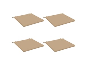Lot de 4 coussins de siège, coussins d'assise soest 100 % polyester sable cf60532
