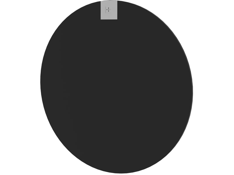  Miroir simple rond mural avec cadre en aluminium noir pour salle de bain, chambre ou entrée et salon diamètre 61 cm  - Conforama E