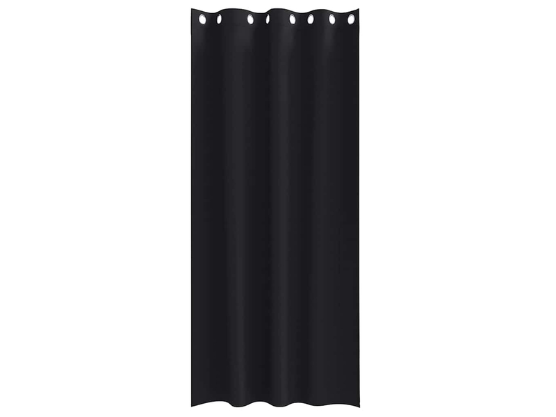 Lot de 2 rideaux occultants, rideaux black-out avec anneaux noir 260 x 140 cm cf44717 - Conforama D