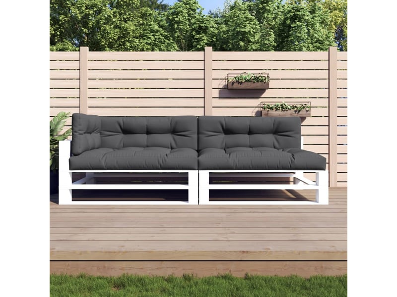  Lot de 5 coussins de palette, coussins de canapé anthracite tissu cf59473  - Conforama B