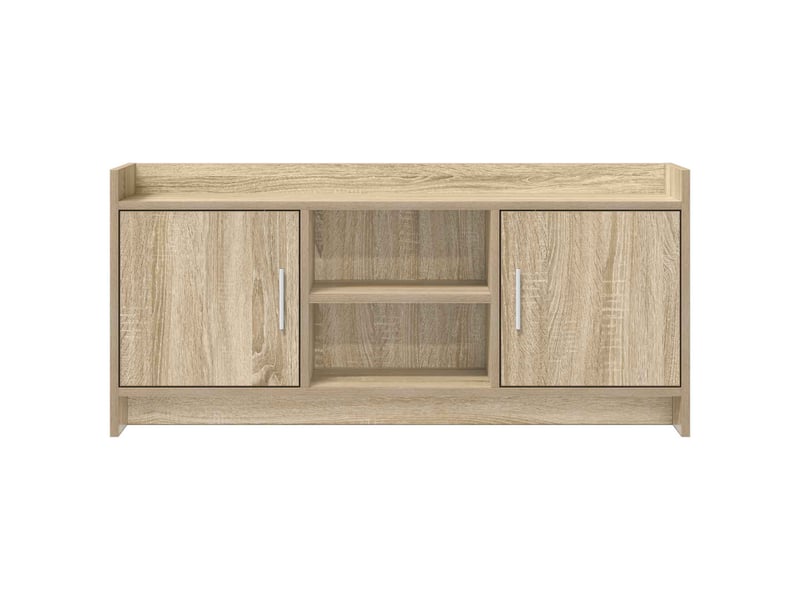  Meuble tv - banc tv - meuble de rangement 102 x 33 x 47 cm chêne sonoma bois d'ingénierie  - Conforama E