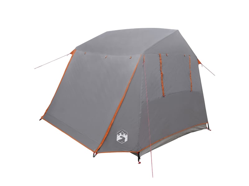  Tente tunnel, tente de camping gris et orange 275x240x200 cm  - Conforama C