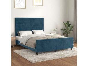 Lit 2 places 140x200 cm coloris bleu