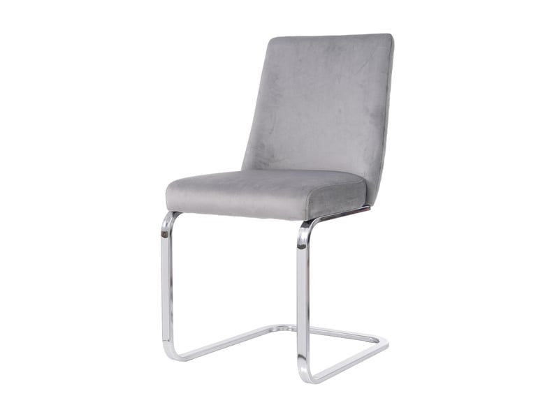 Lot de 6 chaise de salle à manger 42 x 45 x 88 cm – gris et argenté – dossier à motif losange confortable  - Conforama D