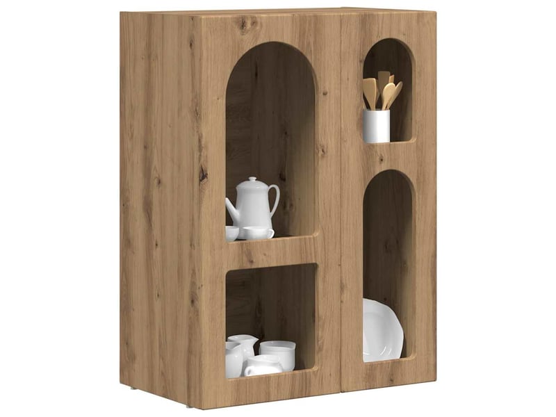  Buffet - bahut - meuble de rangement elst chêne artisanal 59 x 35 x 80,5 cm bois d'ingénierie  - Conforama C