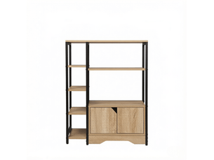 Bibliotheque coloris  bois clair  DESMIU  - 80 cm x 97 cm
