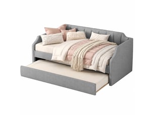 Lit gigogne 90x200 cm STILVORA   coloris gris