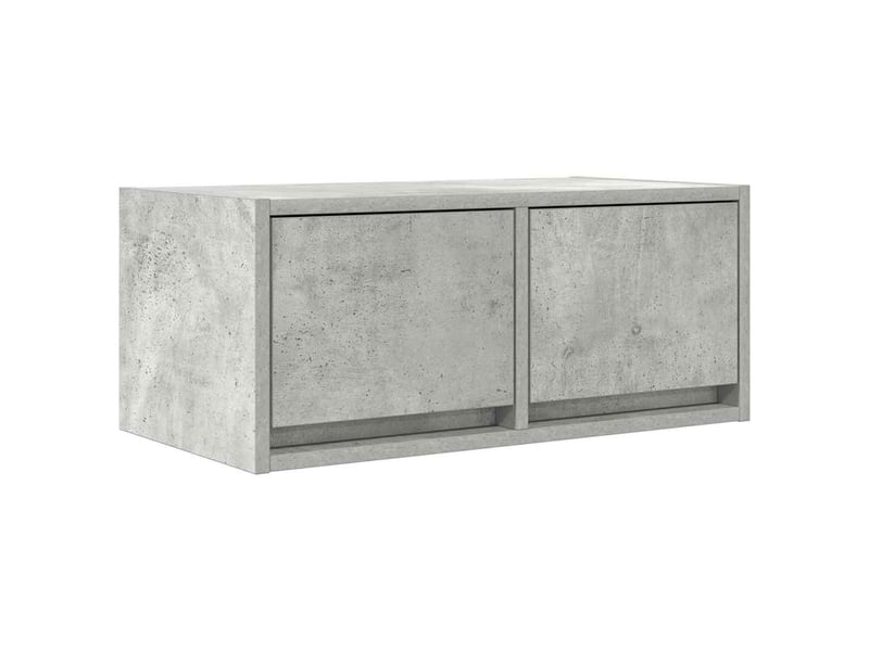 Lot de 2 meuble tv bas salon gris béton 60x31x25,5 cm bois d'ingénierie shl98123  - Conforama E