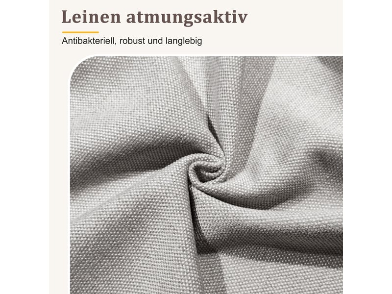  Lit coffre 90x200 cm, lit enfant, sommier à lattes, rangement hydraulique, tête de lit rembourrée, lin gris  - Conforama W
