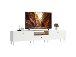 Meuble tv coloris blanc 200 cm <strong>PANGIVO</strong>  <strong></strong>