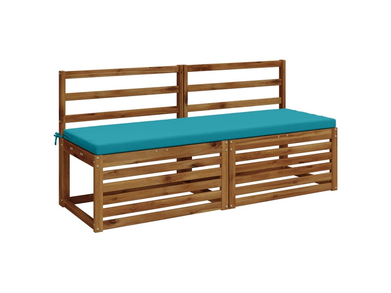 Lot de 2 coussins de banc, coussins d'assise soest 100 % polyester turquoise cf57500 - Conforama C