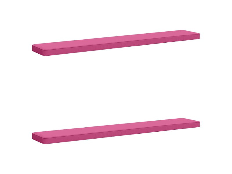  Lot de 2 coussins de banc, coussins d'assise vught 100 % polyester rose cf58515  - Conforama A