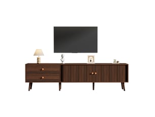 Meuble tv coloris bois foncé 180 cm ULEVR