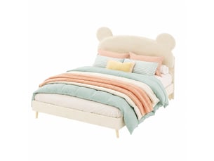 Lit 2 places 140x200 cm <strong>HAUSS SPOLE</strong>  <strong></strong> coloris beige