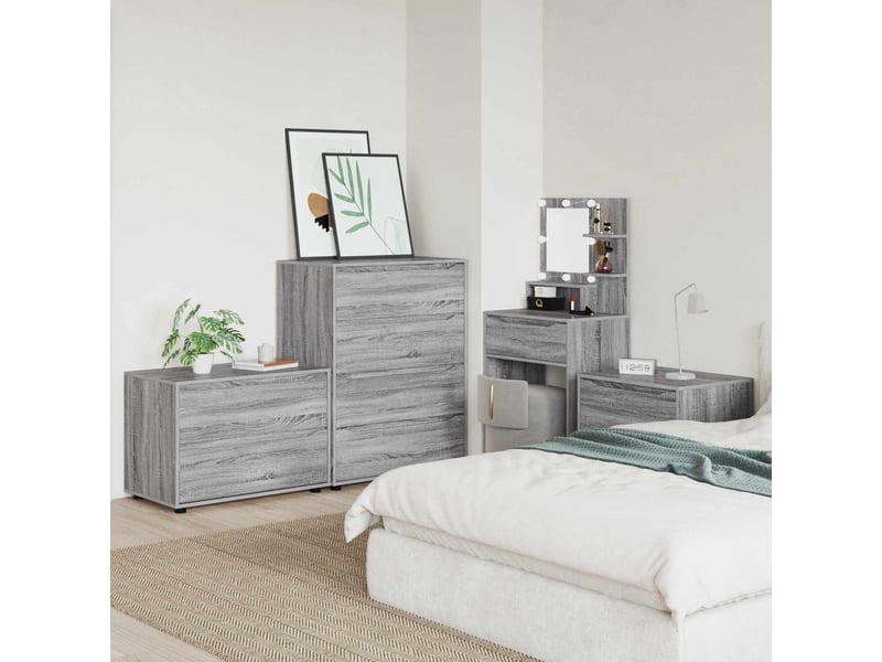  Armoire de rangement, commode de rangement 80 x 48 x 57 cm bois d'ingénierie shl9909  - Conforama D