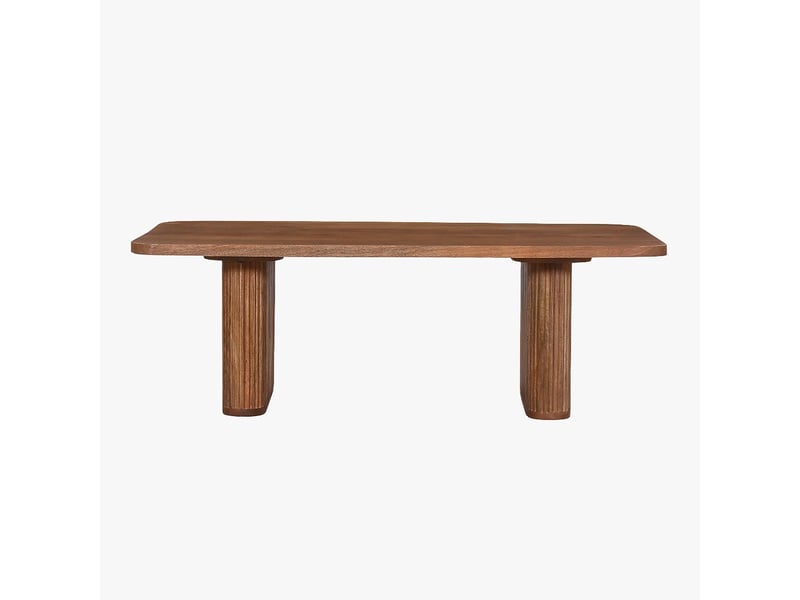  Table basse bois de manguier brun clair  - Conforama C