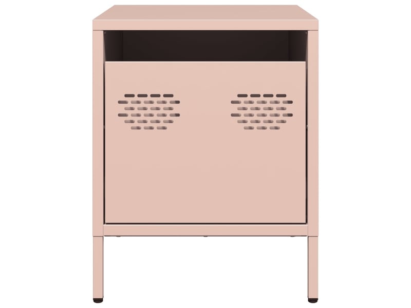  Lot de 2 tables de chevet - cabinet de chevet - table de nuit rose 35x39x43,5 cm acier  - Conforama D