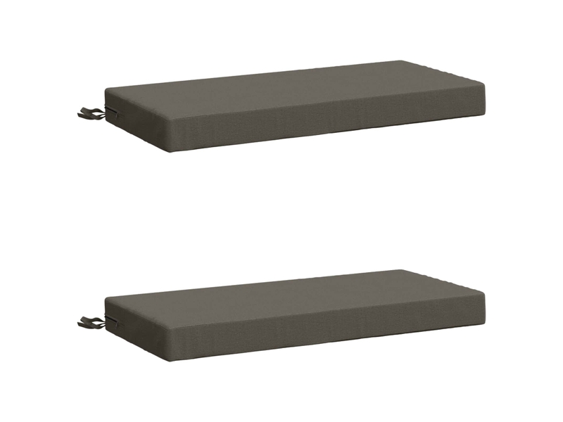  Lot de 2 coussins de banc, coussins d'assise soest 100 % polyester gris cf57252  - Conforama A