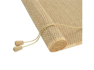 Store enrouleur, store à rouleau naturel 140 x 160 cm bambou cf45366