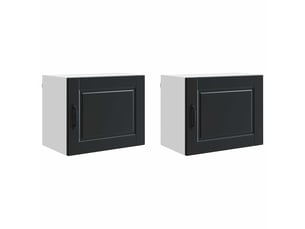 Meuble mural de cuisine | armoire de cuisine 2 pcs noir bois d'ingénierie shl3395