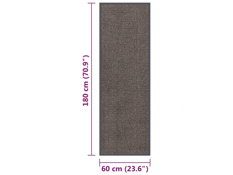  Paillasson à nœuds marron foncé 60x180 cm - comfortxl 326939 - Conforama E