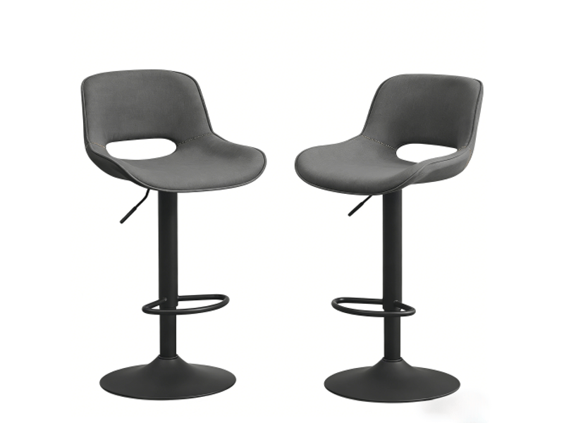  Tabourets de bar pivotants confortables - chaises de salle à manger haut de gamme pour patio et extérieur - lot de 2  - Conforama A