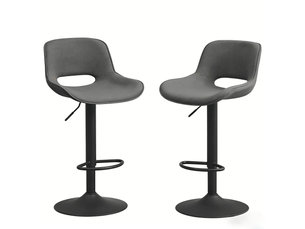 tabouret de bar assise réglable en hauteur ATELIER CONFORTIEL - gris