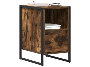 Table de chevet - cabinet de chevet - table de nuit chêne fumé 39,5 x 30 x 50 cm bois d'ingénierie