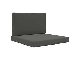 Coussin de canapé d'extérieur, coussin de chaise polyester anthracite 80 x 80 cm cf54016
