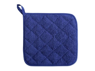 Lot de 5 maniques de cuisine résistantes à la chaleur - dessous de plat pour four -maniques en tissu éponge - pour la cuisson et la pâtisserie(bleu)
