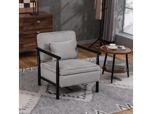 Fauteuil fixe MEULVA Velours gris vendu A l'unité
